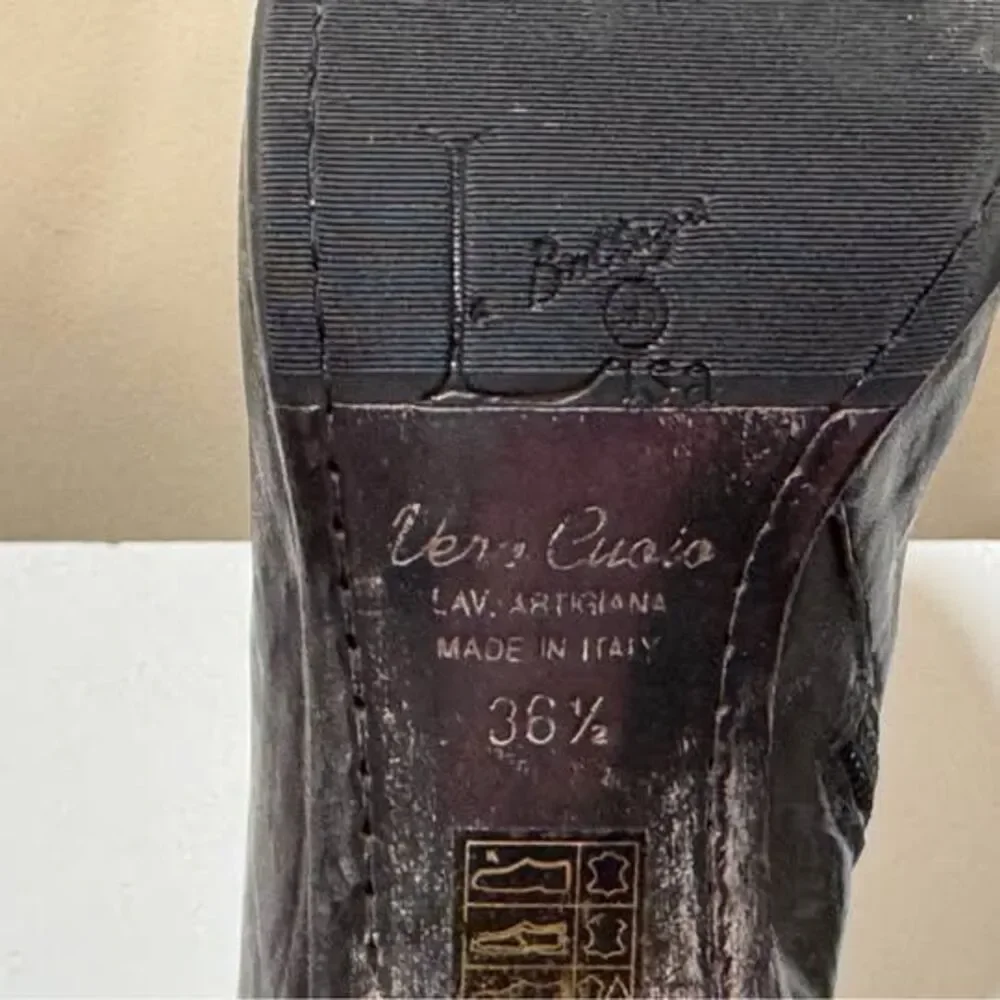 Bottega di Lisa Black Leather and Suede Ankle Boots, EU 36.5 (US 6.5)
